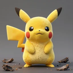 photo of the charred remains of a plush pikachu, trending on art station
