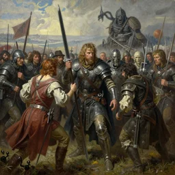 realistic oil painting of the battle of the pelennor fields, detailed, by rembrandt van rijn, lisa frank, hr giger, beksinski, anato finnstark, 8 k resolution, beautiful lighting, studio light, extremely detailed, establishing shot, realistic materials, hyperrealistic