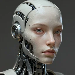 humanoid mechanical robot, complex pattern skin, futuristic, highly detailed, digital painting, smooth, sharp, beautiful face, expressive eyes, highly intricate, art by Boris Vallejo and alex gray