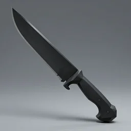 black knife, concept art, simple, low poly, fantasy digital art, high detail, octane render, by greg rutkovski, miyazaki