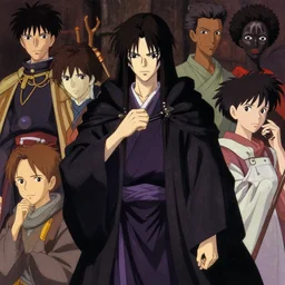 maximalist portrait of ancient old wizard in a robe, gapmoe yandere grimdark, trending on pixiv fanbox, painted by makoto shinkai takashi takeuchi studio ghibli, akihiko yoshida, yoshitaka amano, wangechi mutu