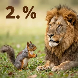 2 0 % squirrel | 8 0 % lion