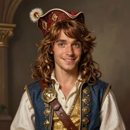 Guybrush Threepwood as Disne’s Aladdin, cute, fantasy, intricate, elegant, highly detailed, digital painting, 4k,