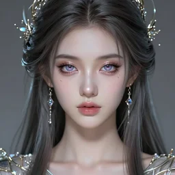 fantasy magic fashion girl portrait, sci - fi, glossy eyes, face, long hair, fantasy, intricate, elegant, highly detailed, digital painting, artstation, concept art, smooth, sharp focus, illustration