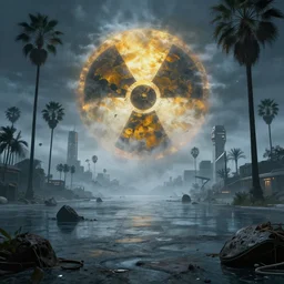 nuclear winter, los angeles, near future, decay, fantasy, sci - fi, hyper realistic, serene.