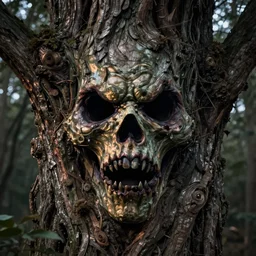 scary tree face horror by Dariusz Zawadzki