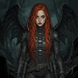 hayley williams surviving the apocalypse, detailed intricate illustration, dark atmosphere, detailed illustration, hd, 4 k, digital art, overdetailed art, by greg rutkowski, by loish, complementing colors, trending on artstation, deviantart