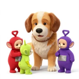dog the bounty hunter playing with teletubbies