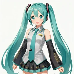 A painting of Hatsune Miku