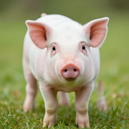 a beautiful portrait of a cute piglet