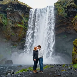 a stunning ultra realistic fine art painting of a couple by Skógafoss,  by tom bagshaw, studio portrait, vibrant colors, 4K