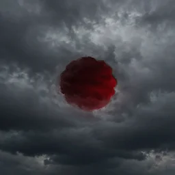 a black and red hole in the middle of the sky in kansas cloudy scary creepy