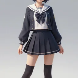 alien, school uniform, seifuku, pleated miniskirt, overknee socks, battle angel alita. by rembrandt 1 6 6 7, ridley scott, illustration, by konstantin razumov, by william - adolphe bouguerea
