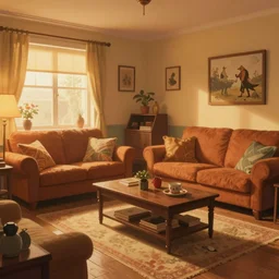 a beautiful picture of a cosy living room by greg rutkowski and mike mignola, warm colors scheme, trending on artstation
