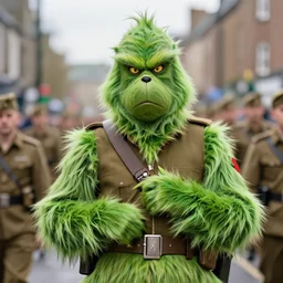 photograph of the grinch as a member of the irish republican army