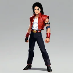 michael jackson!!! full medium concept art of michael jackson!! as a dragon ballfighter character, beautiful landscape, 4 k anime character anime concept art ink by akira toriyama, artstation