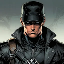 portrait of Solid Snake from Metal Gear Solid, digital art, highly detailed, comic book illustration, by John Kirby