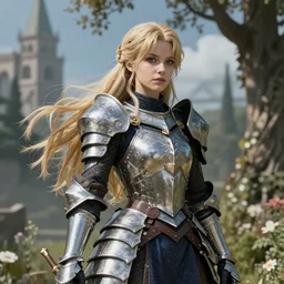 Alice in wonderland in the aesthetic of Elden ring, wearing armor, photorealistic, artgerm, WLOP, Ross Tran