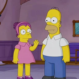 film still of Sean Penn as Homer Simpson in Nanny McPhee, 4k