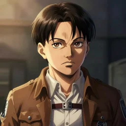 Leonardo DiCaprio as Eren Yeager in Attack on Titans, anime,  sigma male, accurately portrayed, portrait art by alphonse mucha and greg rutkowski, highly detailed, digital painting, concept art, illustration, dim lighting with twilight rays of sunlight, trending on artstation, very detailed, smooth, sharp focus, octane render, close up