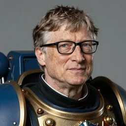 a portrait of bill gates as an inquisitor from warhammer 4 0 k, face in detail, photorealistic, 8 k resolution
