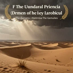 rain in the desert, medieval illustration