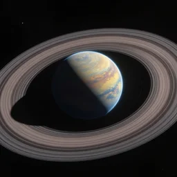 zoomed out, orbital rings, planet in center, graphical, painted by greg rutkowski