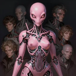 cybernetic cyberpunk mf doom reptile eyes, pink metal skin, modular synth body, intricate, elegant, highly detailed, centered, digital painting, artstation, concept art, smooth, sharp focus, illustration, artgerm, tomasz alen kopera, peter mohrbacher, donato giancola, joseph christian leyendecker, wlop, frank frazetta