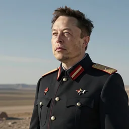 elon musk as a soviet general