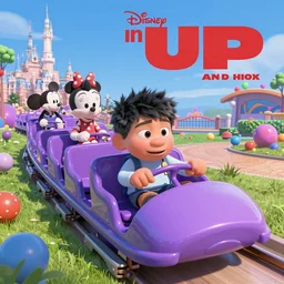 Disneyland attraction poster for a ride featuring the characters from Disney Pixar's Up (2009)