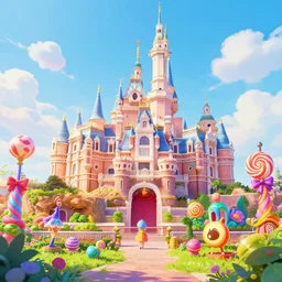 photo of cayon whimsical fairy wonderland vibrant colors candyland wonderland by artgerm and greg rutkowski and magali villeneuv art beeple, by thomas kinkade hearstone league of legends dofus beatrix potter