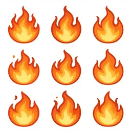 fire sprite sheet 6 4 sprites
