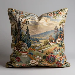 pillowcase decorated with a floral pattern, detailed
