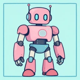 kawai robot illustration pastel colors borderlands by josan gonzales and dan mumford - n 3 - i - s 1 6 6 0 3 4 6 8 7 4