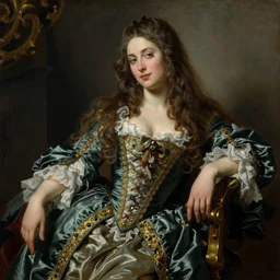 woman, long hair, ultra detailed, by greg hildebrandt fancy rococo baroque oil painting high quality clothed in fancy garb in pin up style