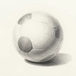 !watercolour! pencil drawing of a ball