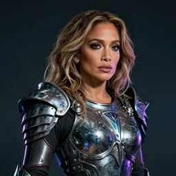 jennifer lopez portrait, dystopia core, apocalyptic, armor, warrior, dramatic, sharp focus, fiction, neon, fantasy, hyper detailed, digital art, trending in artstation, cinematic lighting, studio quality, smooth render, unreal engine 5 rendered, octane rendered, art style and nixeu and wlop and krenz cushart