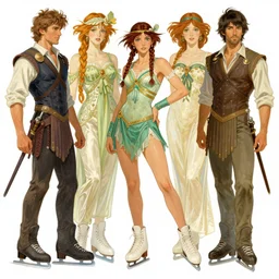 detailed illustrations of xena warrior princess themed ice skating fashion, artstation, painting by gaston bussiere and fenhua zhong and ruan jia and conrad roset and alphonse mucha and bouguereau,