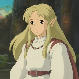 tonemapped elven priestess by studio ghibli, highly detailed,