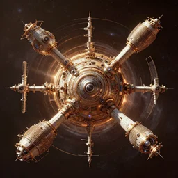 gravity space station from the year 2 2 0 0 slick warm tones : by michal karcz, daniel merriam, victo ngai and guillermo del toro : ornate, dynamic, particulate, intricate, elegant, highly detailed, centered, artstation, smooth, sharp focus, octane render