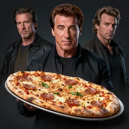 sylvester stallone is a calzone pizza, hyper detailed, digital art, artstation, cinematic lighting, studio quality, smooth render, by artgerm, android jones, boris vallejo