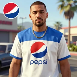 Pepsi-man in GTA V, cover art, no text