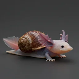 ant axolotl snail, (((artstation, concept art, smooth, sharp focus, artgerm, Tomasz Alen Kopera, Peter Mohrbacher, donato giancola, Joseph Christian Leyendecker, WLOP, Boris Vallejo))), octane render, unreal engine, 3d render, , octane render, nvidia raytracing demo, grainy, muted