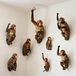 a room full of taxidermy monkeys