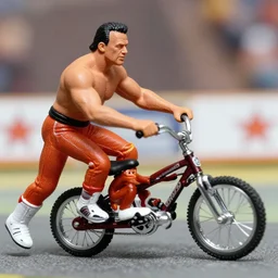 3 5 mm photograph of vince mcmahon pulling a wheelie on a monkey bike