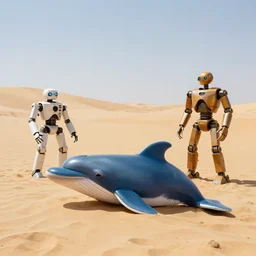 🐋 as 🐘 as 🤖 as 👽 as 🐳, desert, photography by kim jung gi,