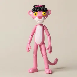 maya angelou cosplay pink panther, stop motion vinyl action figure, plastic, toy, butcher billy style