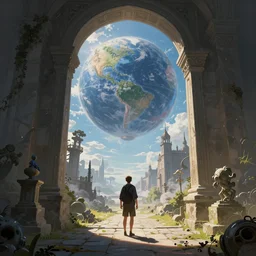An epic digital art of a the entry to a new world, Artwork by Anton Fadeev, trending on ArtStation
