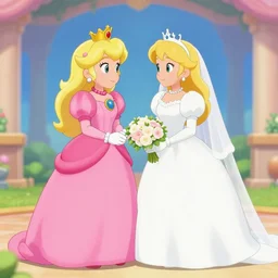 “Princess peach and Mario getting married”