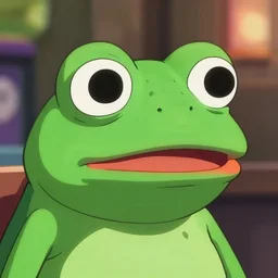 high quality portrait of pepe the frog. art by makoto shinkai, crunchyroll, pixiv, danbooru, hd, headshot, cinematic still, detailed anime face, bokeh, digital art, cel shading, vivid colors, ambient lighting